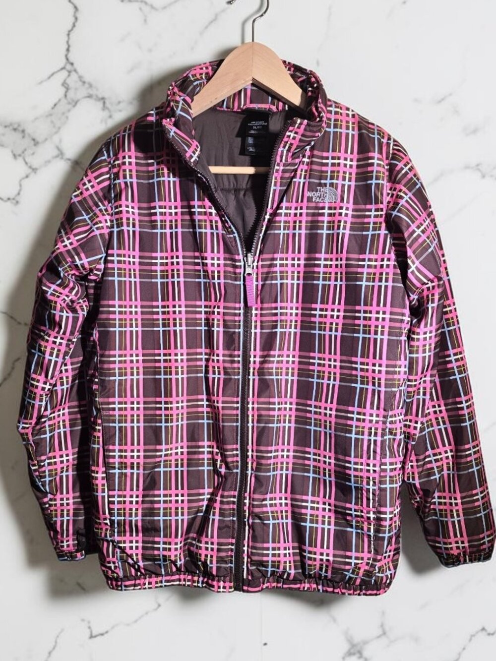 The North Face Youth Plaid Lightweight Insulated Jacket Size XL (14/16)